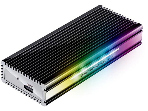 [90231332 1368079] LC-Power Externes Gehäuse LC-M2-C-MULTI-RGB M.2