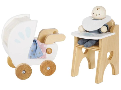 [90231540 1347914] LE TOY VAN Puppenhausmöbel Baby Set
