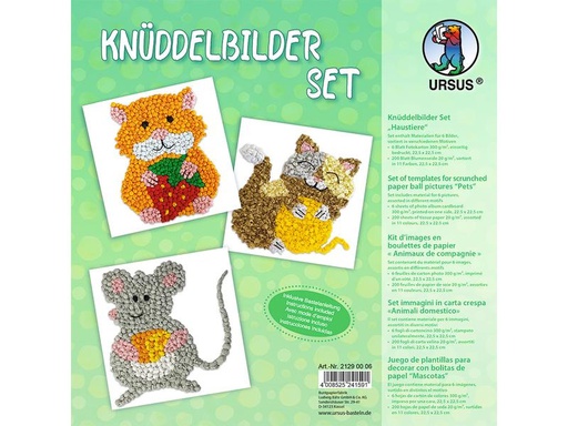 [90038974 1198276] URSUS Bastelset Knüddelbilder Haustiere