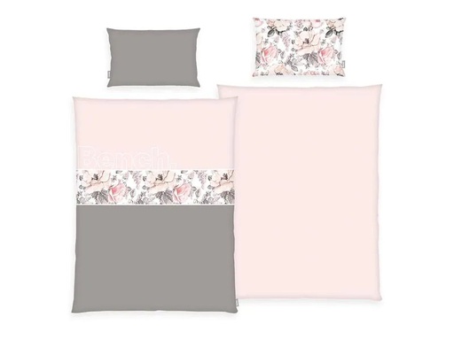 [90232307 1356810] Herding Bettwäschegarnitur Bench Taupe/Rosa/Weiss