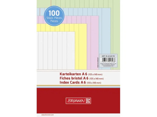 [90039093 686383] Brunnen Karteikarten A6  Liniert