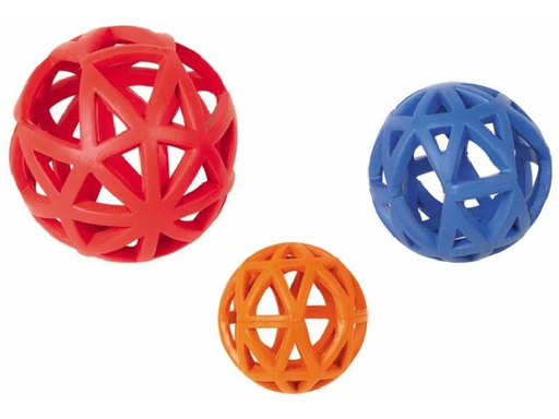 [90232396 1369850] Nobby Hunde-Spielzeug Vollgummi Gitterball, Assortiert
