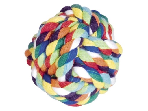 [90232455 1369894] Nobby Hunde-Spielzeug Knotenseil-Ball, Mehrfarbig