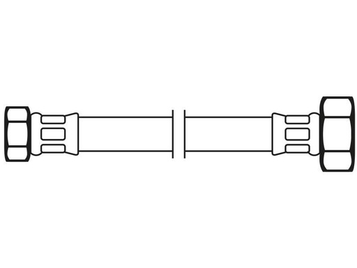 [90232702 1323031] Flexo Anschlussschlauch DN8 IG x IG 3/8 x 1/2 / 50 cm
