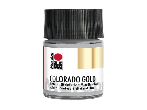 [90039172 728716] Marabu Metallic-Farbe Colorado Gold 50 ml, Silber