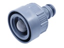 Gardena Hahnverbinder mit Wasserstop, 1 Stück, Grau