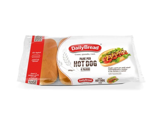 [90233037 1374546] jaus Daily Bread Hot Dog Buns geschnitten 4 Stück