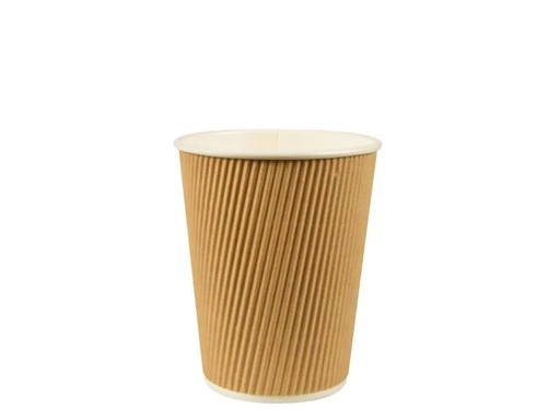 [90039268 553422] Papstar Einweg-Kaffeebecher Ripple Wall 200 ml 25 Stück, Nature