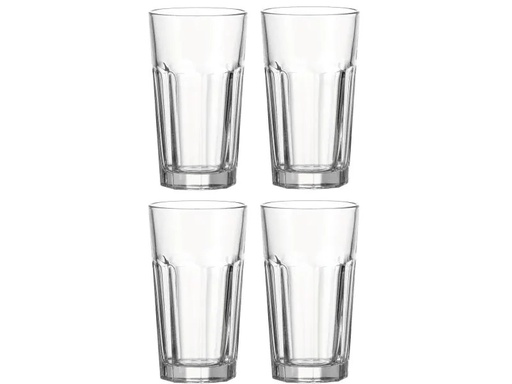 [90039307 621830] Leonardo Longdrinkglas XL, Rock 540 ml, 4 Stück, Transparent