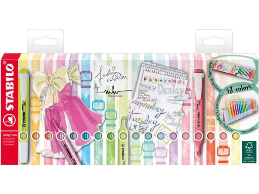 [90039314 1177845] STABILO Textmarker Swing Cool 18 Stück