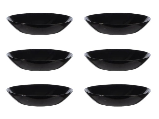 [90039347 989009] Arcoroc Suppen- &amp; Pastateller Evolution Ø 20 cm, 6 Stück, Schwarz
