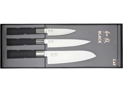 [90039453 1201731] Kai Messer-Set Wasabi 3 tlg. Schwarz