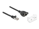 Delock Patchkabel für Easy 45 Modul Cat 6A, S/FTP, 0.25 m, Schwarz