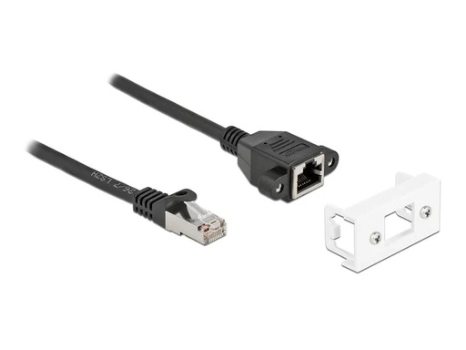 [90233809 1376205] Delock Patchkabel für Easy 45 Modul Cat 6A, S/FTP, 3 m, Schwarz