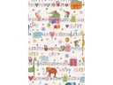 Stewo Geschenkpapier Nana Weiss/Orange/Blau, 70 cm x 2 m