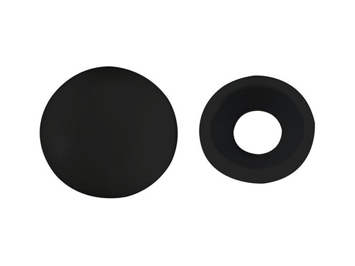 [90234050 1287184] Krafter Abdeckkappen 2-teilig, Schwarz 15 x 5 mm, 8 Stück