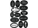 Herlitz Motivsticker Sprüche 13 Sticker, Just Black