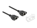 Delock Patchkabel für Easy 45 Modul Cat 6A, S/FTP, 0.25 m, Schwarz