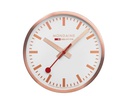 Mondaine Wanduhr Quartz Ø 25 cm, Kupfer/Weiss