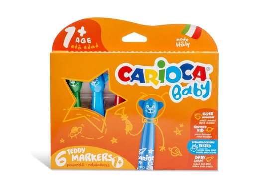[90003946 722693] Carioca Baby Teddy 1+ 6 Stück, Mehrfarbig