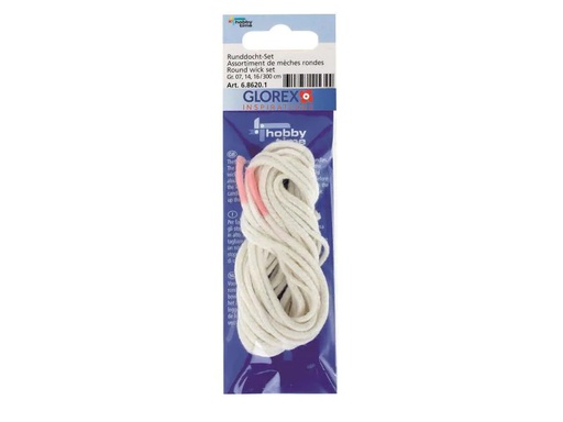 [90039755 648583] Glorex Kerzendocht 3 x 1 m Weiss