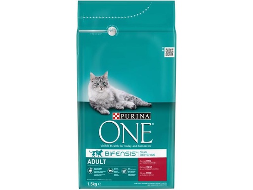 [90003955 591185] Purina ONE Trockenfutter Adult Rind &amp; Vollkorn, 1.5 kg