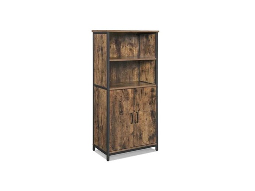 [90234721 1375232] VASAGLE Regal mit Türen 60 x 125 cm, Braun