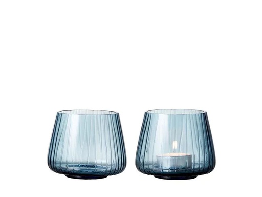 [90234725 1328551] Bitz Windlicht Kusintha 2 Stück, Dunkelblau