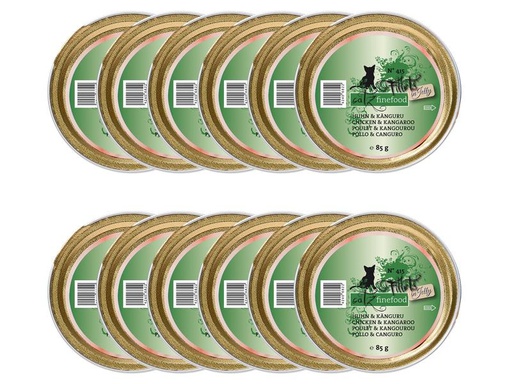 [90234842 1293821] catz finefood Nassfutter Fillets No.415 Huhn &amp; Känguru, 12 x 85 g