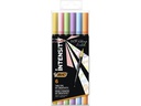 BIC Filzstift Dual Tip Pastell, 6 Stück