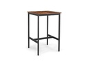 VASAGLE Bartisch 60 x 92 cm, Braun/Schwarz