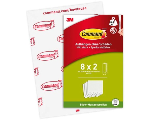 [90234977 1373844] Command Montagekleber M 5.4 kg, Weiss, 8 Set