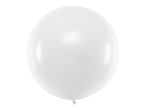 [90235773 1279881] Partydeco Luftballon Rund Pastell 1 m, Weiss