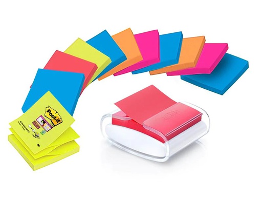 [90235785 1373805] Post-it Notizzettel-Dispenser Z-Note Weiss/Transparent