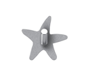 Kleine Wolke Wandhaken Star 2er Set, Edelstahl, Grau