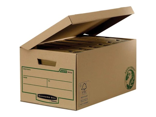 [90040010 757060] Fellowes Archivschachtel BankersBox EarthSeries Klappbox Braun