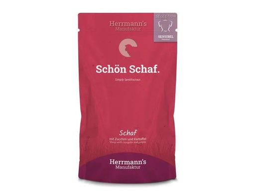 [90236109 1371335] Herrmann's Nassfutter Sensibel Schaf mit Zucchini und Kartoffeln