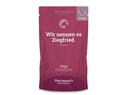 [90236112 1371334] Herrmann's Nassfutter Sensibel Ziege mit rote Beete und Hirse