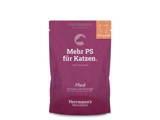 [90236113 1371342] Herrmann's Nassfutter Pferd mit Karotte und Kokosflocken