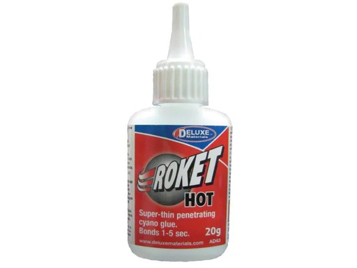 [90040182 778894] Deluxe Materials Modellbauklebstoff Roket Hot CA 1 Stück, Transparent