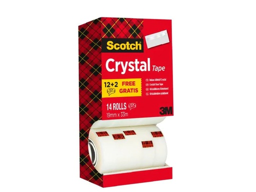 [90236352 1373812] Scotch Klebeband Crystal 1.9 cm x 33 m 14 Rollen