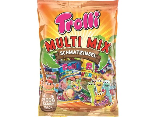 [90040315 1156622] Trolli Gummibonbons Multi Mix Schmatzinsel 500 g