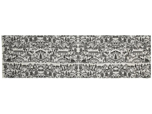 [90236891 1376239] Hubatka Tischläufer Swissness 48 cm x 1.35 m, Schwarz/Weiss