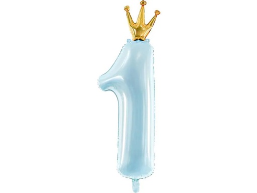[90236899 1300090] Partydeco Folienballon Number 1 Blau/Gold