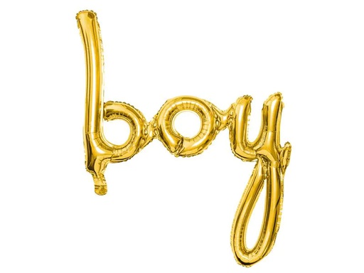 [90237005 1319523] Partydeco Folienballon Boy 63.5 x 74 cm Gold, 1 Stück