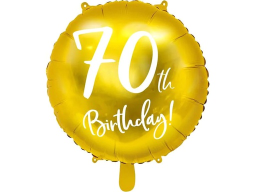 [90237099 1300124] Partydeco Folienballon 70th Birthday Gold/Weiss