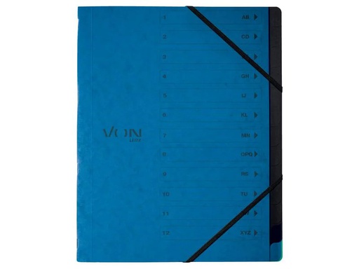 [90237105 1384519] VON Ordnungsmappe mit 12 Fächern, Blau