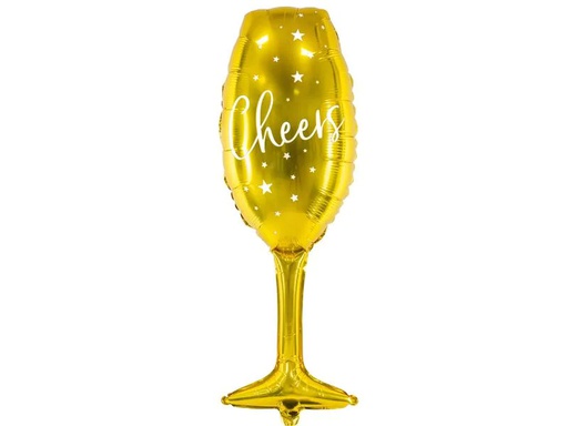 [90237169 1300105] Partydeco Folienballon Glass Gold