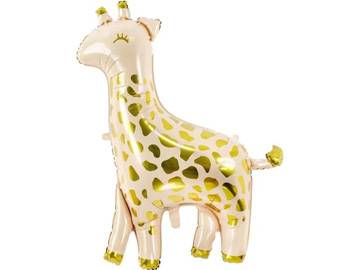 [90237221 1300092] Partydeco Folienballon Giraffe Beige/Gold