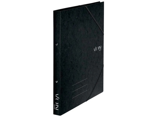 [90237329 1384512] VON Ringbuch mit elastischen Eckbändern, 2.5 cm, Schwarz